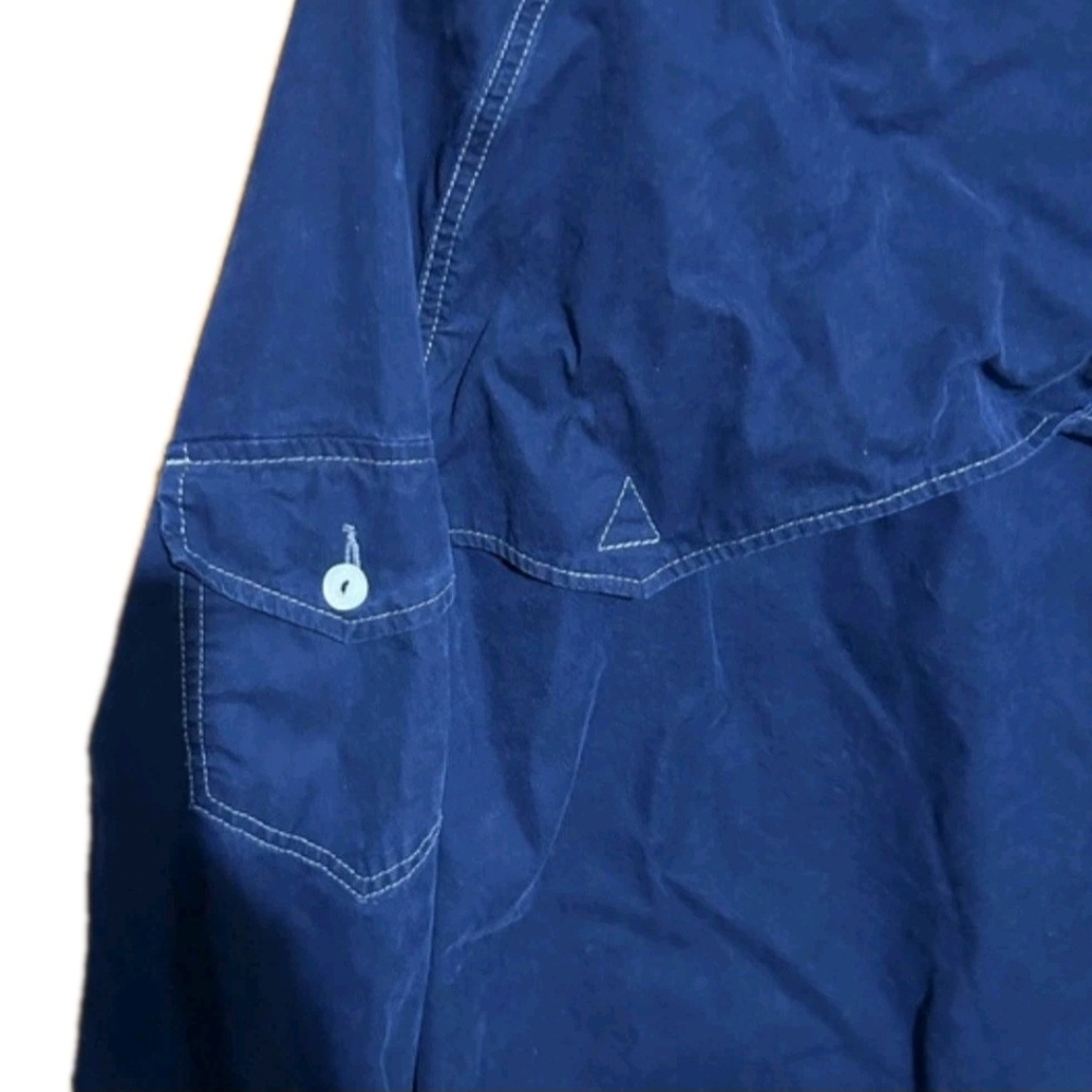Rare Vintage Ralph Lauren Polo BIG PONY Blue Hooded Jacket Talon Men's XL - Picture 7 of 7